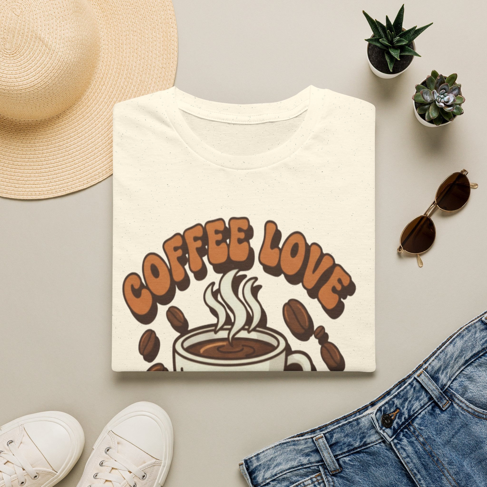 Coffee Love T-Shirt — Retro Coffee Cup "Fuel Your Day" Tee for Coffee Lovers