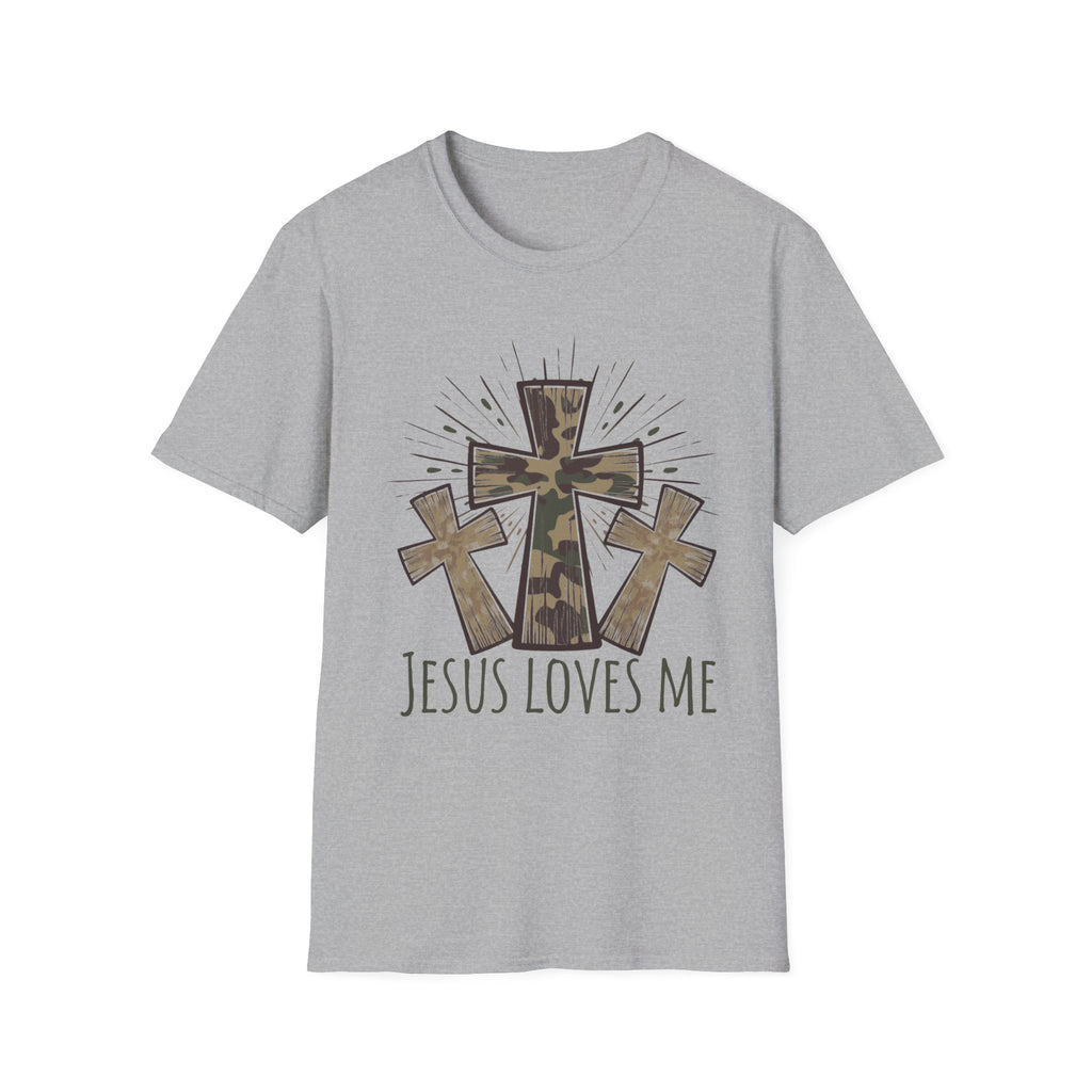 Jesus Loves Me Camouflage Cross T-Shirt