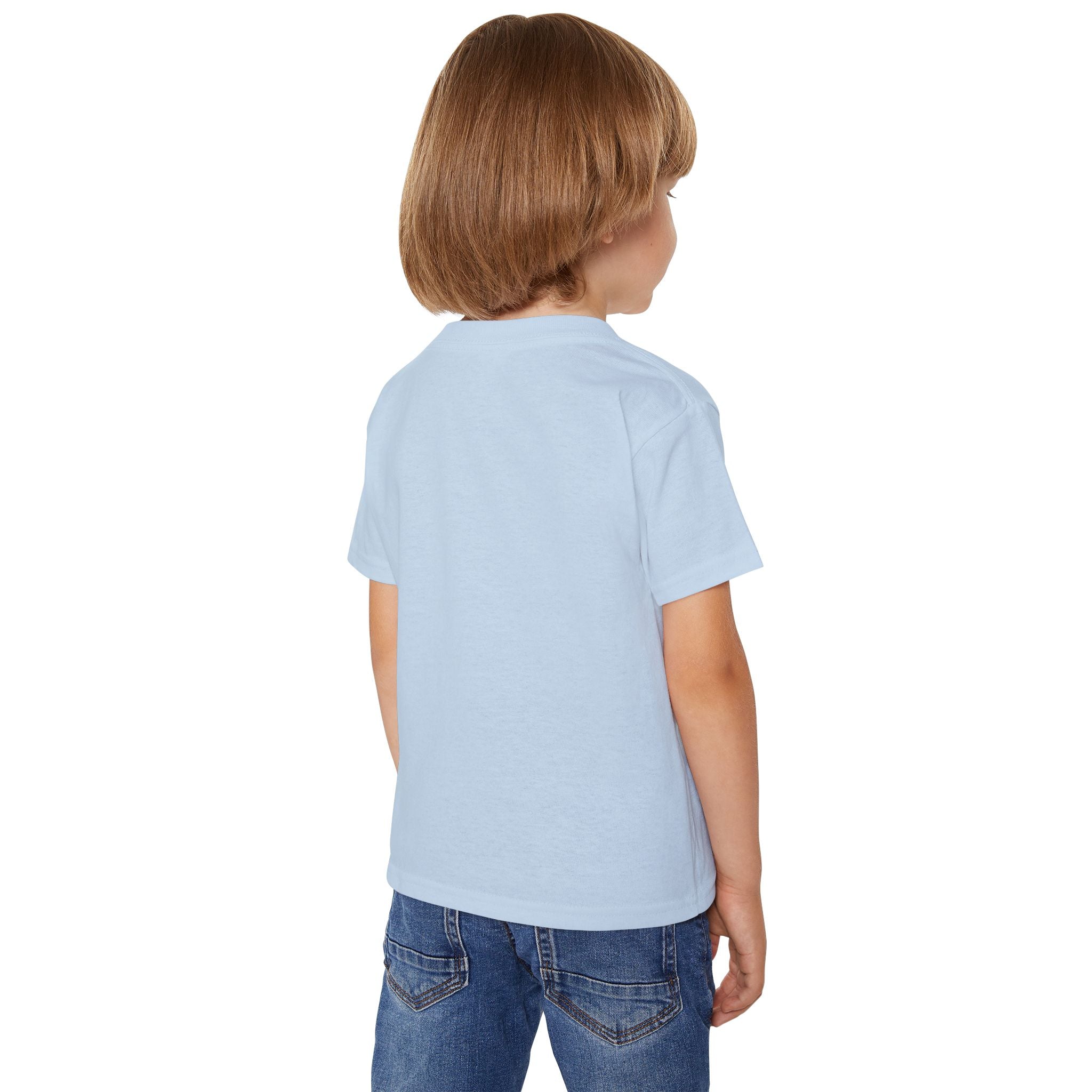 Toddler T‑Shirt — Cute Unicorn Riding T-Rex Rainbow Graphic