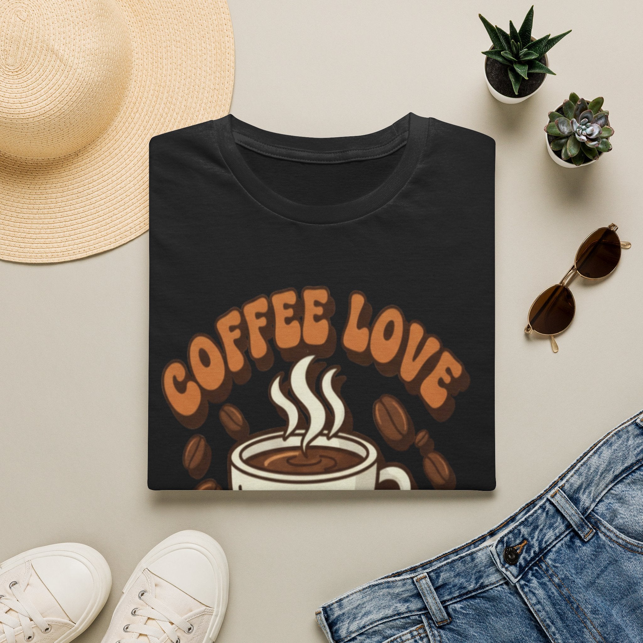 Coffee Love T-Shirt — Retro Coffee Cup "Fuel Your Day" Tee for Coffee Lovers
