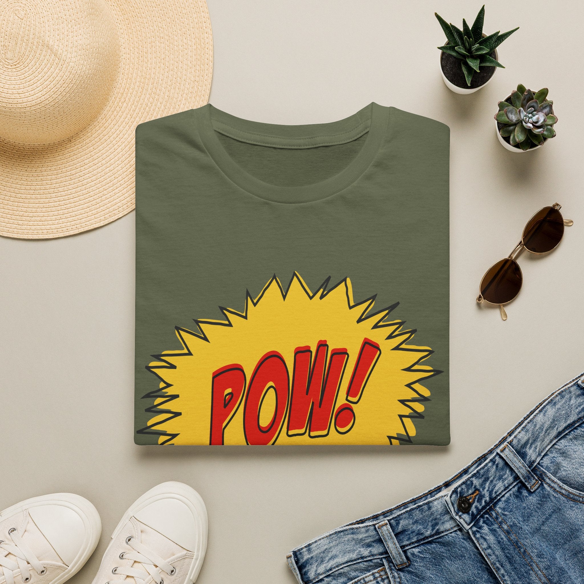 Pow! Comic Graphic T-Shirt — Retro Pop Art Superhero Tee