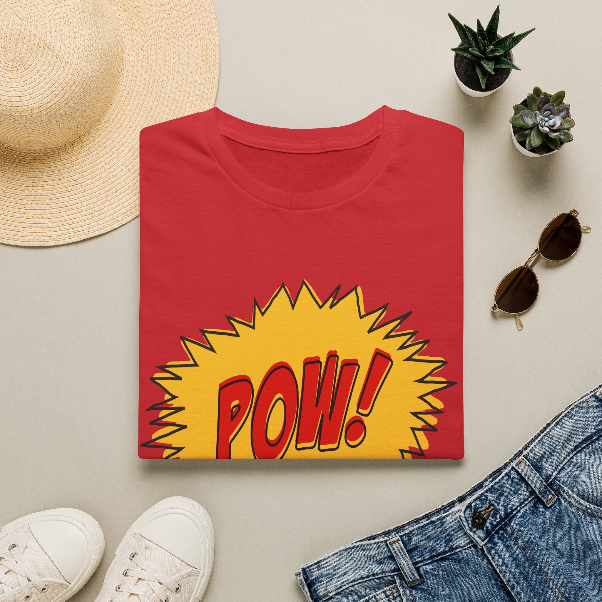 Pow! Comic Graphic T-Shirt — Retro Pop Art Superhero Tee