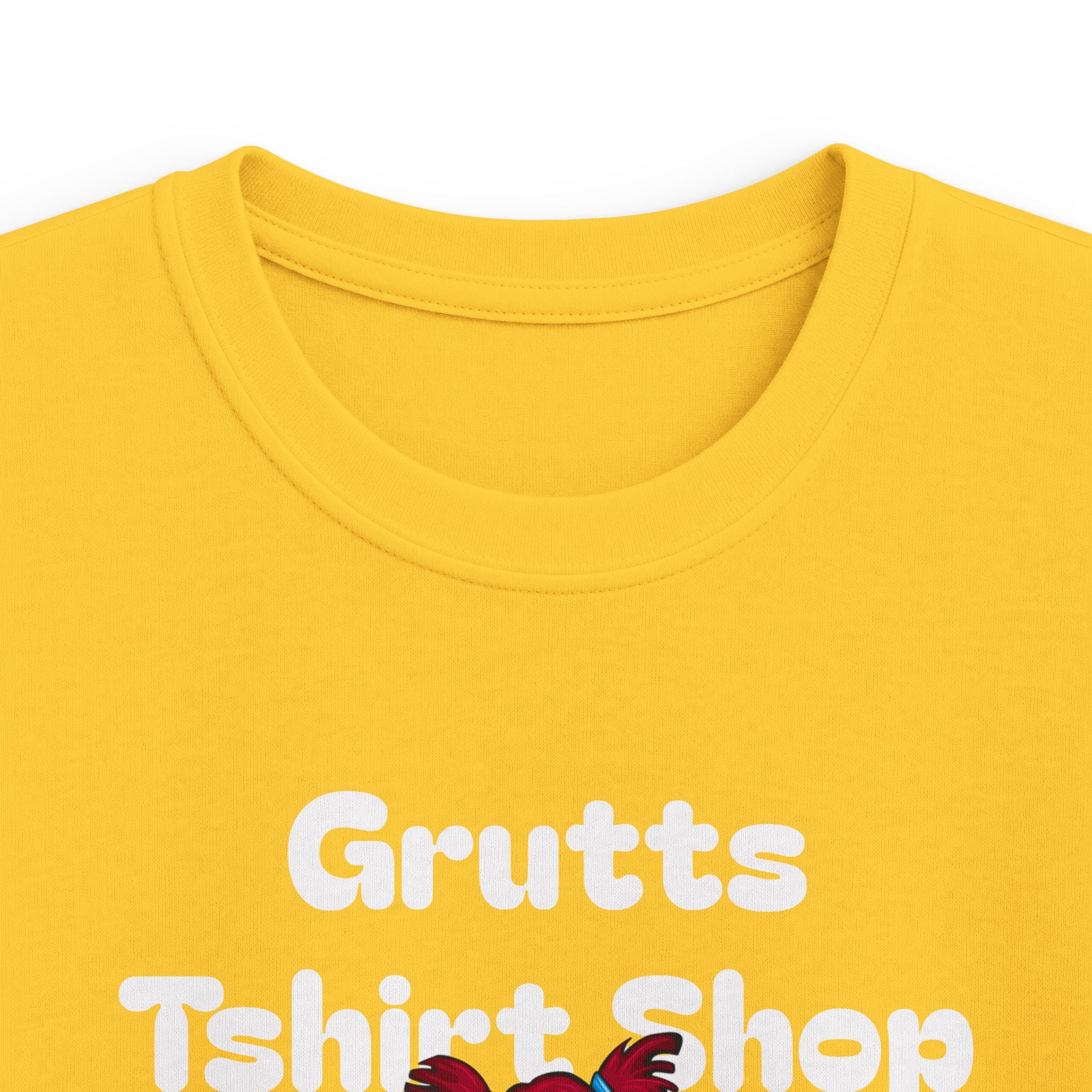 Kids Bookworm T-Shirt – Cute Reading Stack Graphic Tee ("Grutts Tshirt Shop")