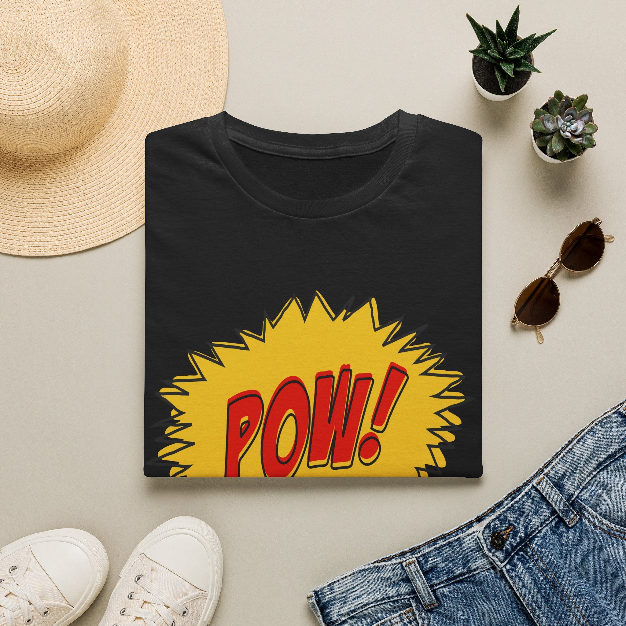 Pow! Comic Graphic T-Shirt — Retro Pop Art Superhero Tee