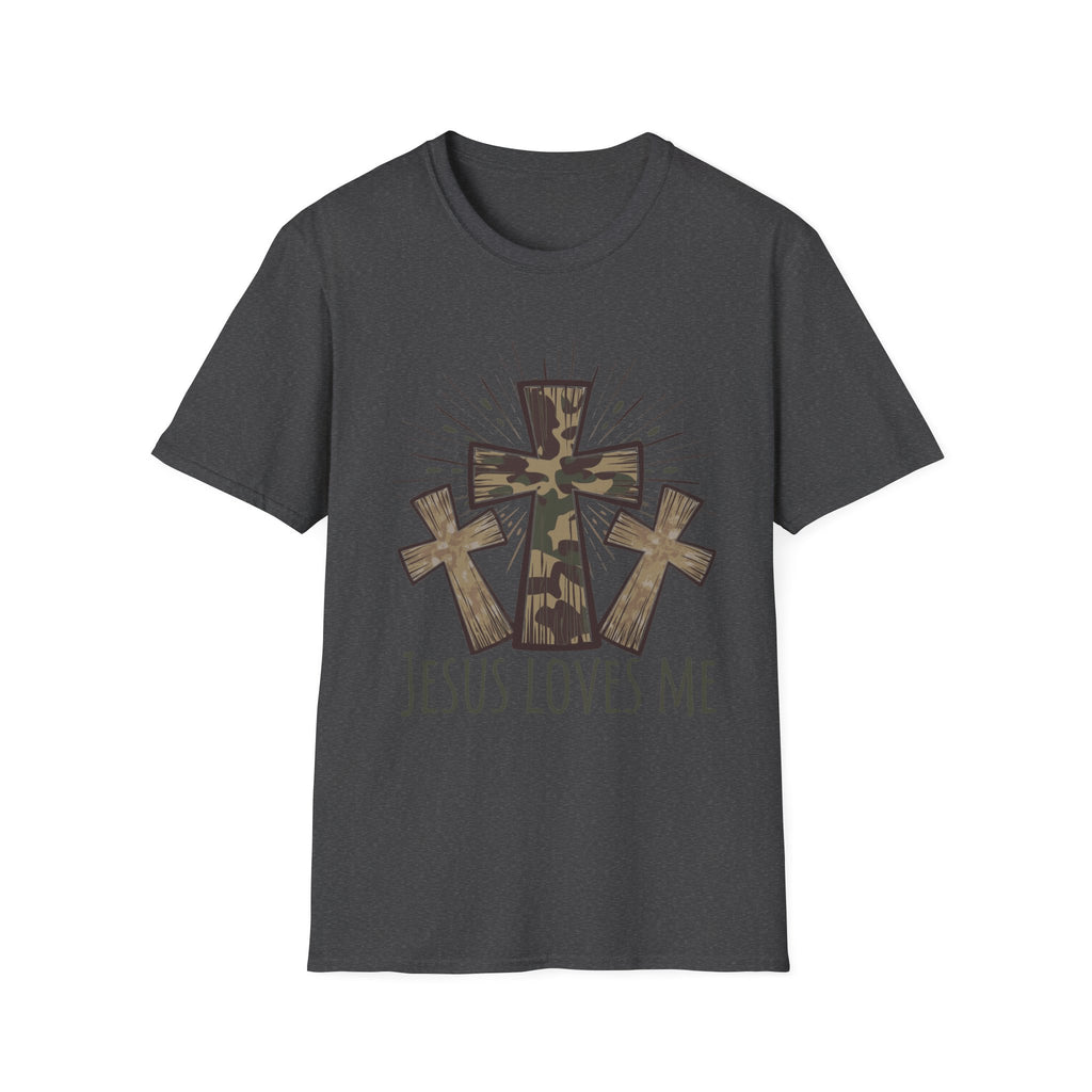 Jesus Loves Me Camouflage Cross T-Shirt