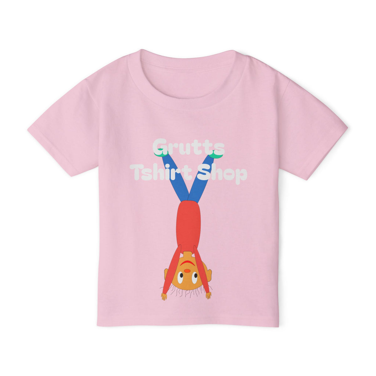 Toddler T-Shirt — Playful Upside-Down Kid Graphic ("Grutts Tshirt Shop")